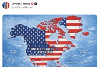 Trump shares his own vision of the North American map