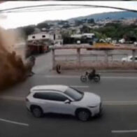 Massive water pipe bursts on road packed with drivers in Venezuela | De Último Minuto English