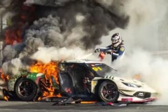 Racing driver thanks rival for saving his life in fiery crash in China