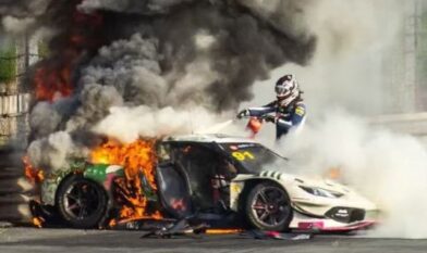 Racing driver thanks rival for saving his life in fiery crash in China