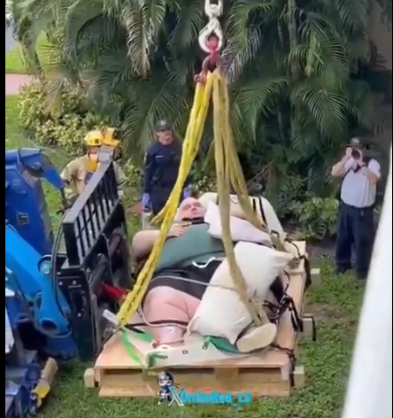 Firefighters rescue 270-kilogram man from second-floor apartment in Florida