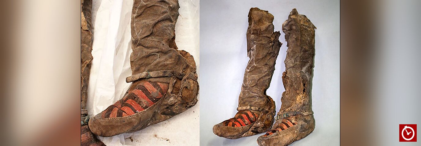 Archaeologists discover 1,500-year-old mummy in Mongolia wearing Adidas-like footwear