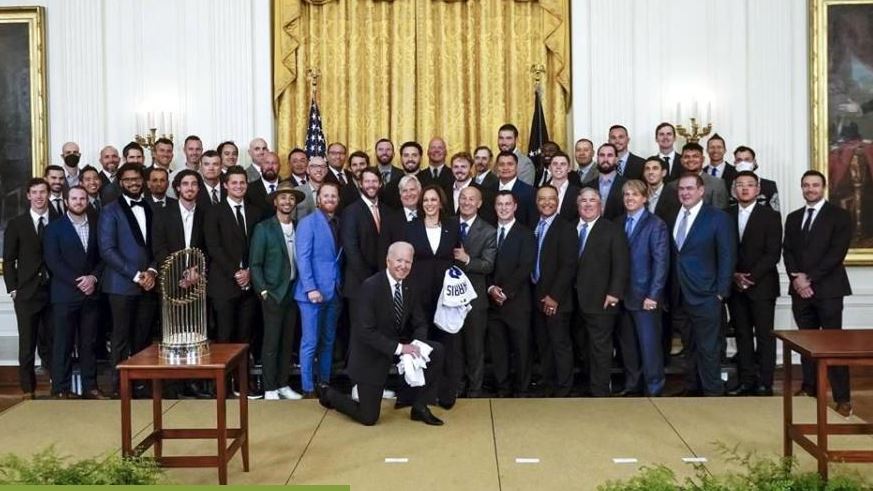 Dodgers de Los Ángeles visita a la Casa Blanca