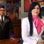Magistrado Napoleón Ricardo Estévez Lavandier y la diputada Rosa Amalia Pilarte López