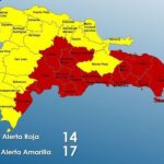 COE mantiene bajo alerta roja 14 provincias y 17 en amarilla