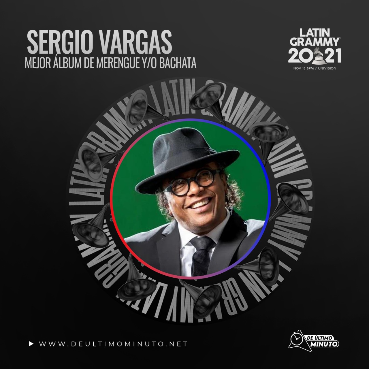 Sergio Vargas se alza con "Mejor álbum de merengue y/o bachata" de los Latin Grammy