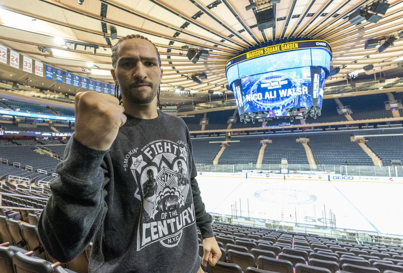 Nieto de Muhammad Ali sigue sus pasos en boxeo; peleará en el Madison