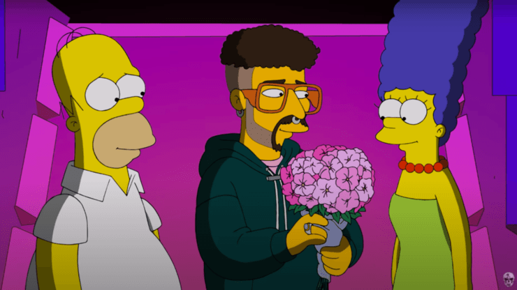 Bad Bunny estrena video con Los Simpson; ayuda a reconciliación de Marge y Homero