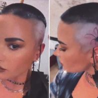 Demi Lovato causa revuelo tras tatuarse una araña en la cabeza