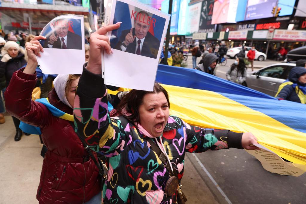 Ucranianos repudian desde Nueva York la intervención militar rusa en su país