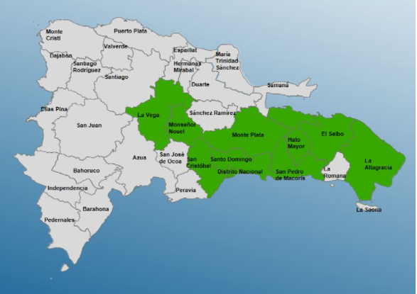 COE mantiene nueve provincias en alerta verde por lluvias