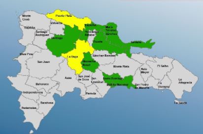 COE eleva a nueve las provincias en alertas meteorológicas por vaguada