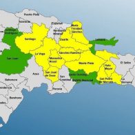 Colocan 10 provincias en alerta amarilla y 4 en verde por las lluvias