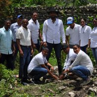 aspirante a la JRM en Azua realizan siembra de árboles en honor a Orlando Jorge Mera
