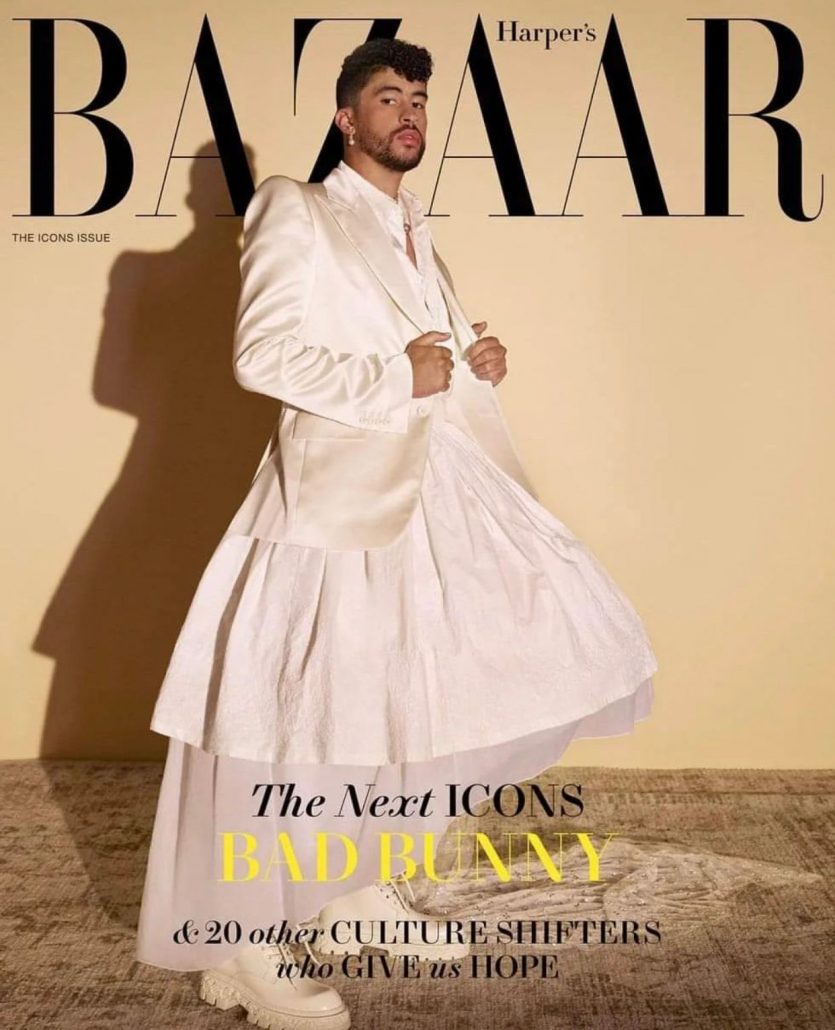 ¡El Conejo Malo lo hace de nuevo! Posa para Harper’s Bazaar con vestuario femenino