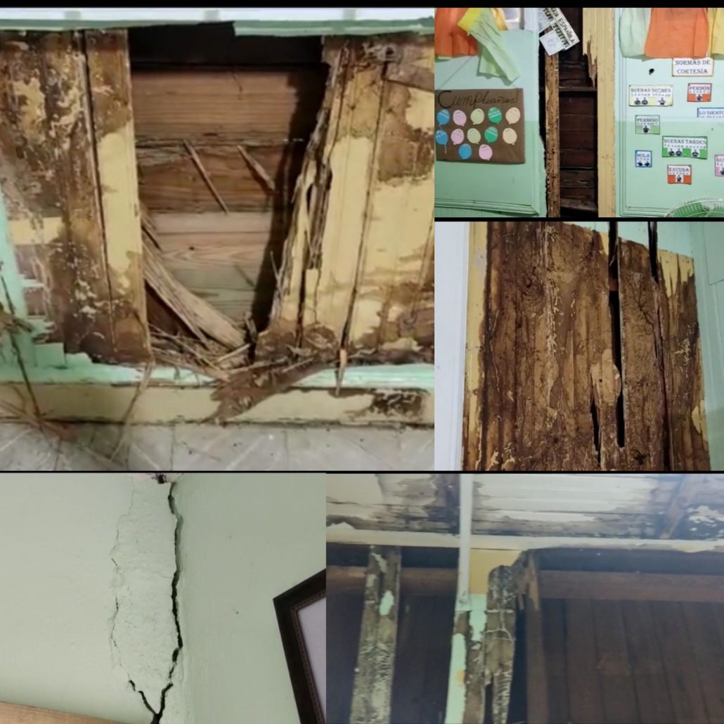 Denuncian edificio de Escuela Nacional de Sordos de Santiago podría colapsar