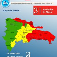 Elevan a 31 provincias en alerta por incidencia de la tormenta Fiona