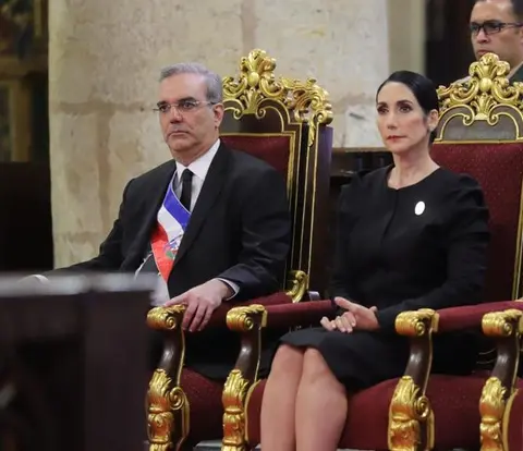 Raquel Arbaje y su esposo el presidente Luis Abinader