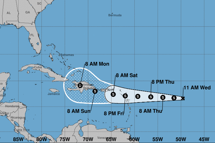 Se forma la depresión tropical número 7 que esta noche puede ser "Fiona"