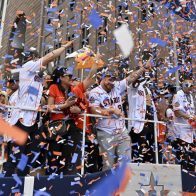 Astros celebran triunfo de Serie Mundial