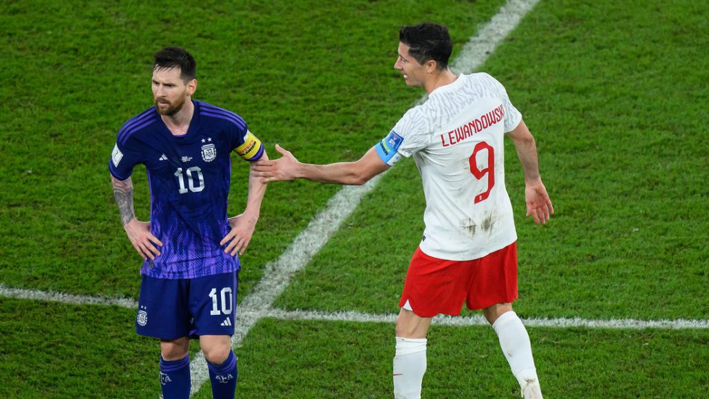 Robert Lewandowski y Lionel Messi