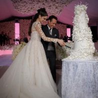 Nadia Ferreira en su boda con Marc Anthony