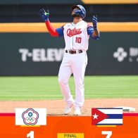 Cuba con poderío de ofensiva dominó a China Taipéi para avanzar a la segunda ronda