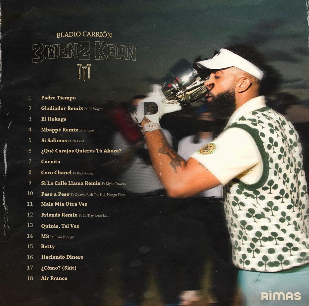 Eladio Carrión anuncia nuevo album "3men2 kbrn"