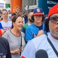 Figuras del ámbito del entretenimiento de República Dominicana asisten al LoanDepot Park