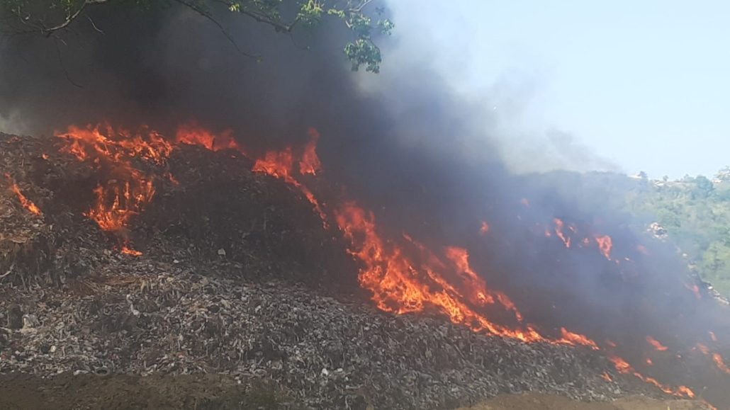 Se registra incendio en Vertedero Municipal de Puerto Plata