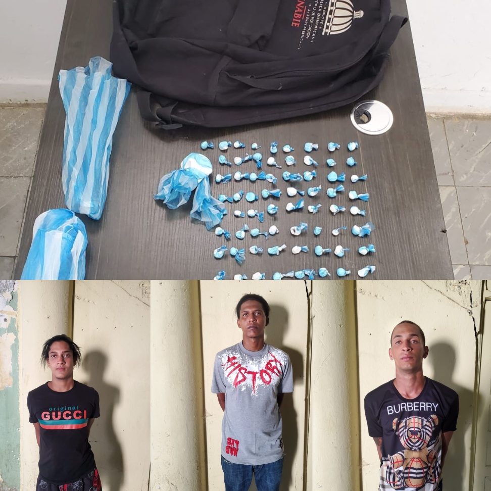 Apresan tres personas en Montecristi y ocupan 113 porciones de presunta droga