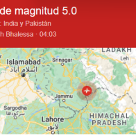 Un terremoto de magnitud 5,4 sacude el norte de la India 