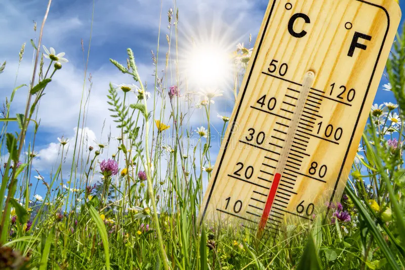 Condiciones de buen tiempo y temperaturas calurosas