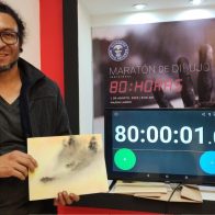 Artista guatemalteco rompe récord Guinness tras dibujar durante 80 horas