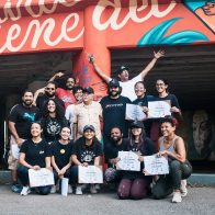 Promoción 2023 de Erredé Academy junto al artista Thimo Pimentel e instructores