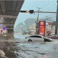 Fuertes lluvias en Santiago