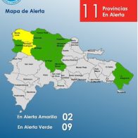COE coloca once provincias en alerta ante incidencia de vaguada