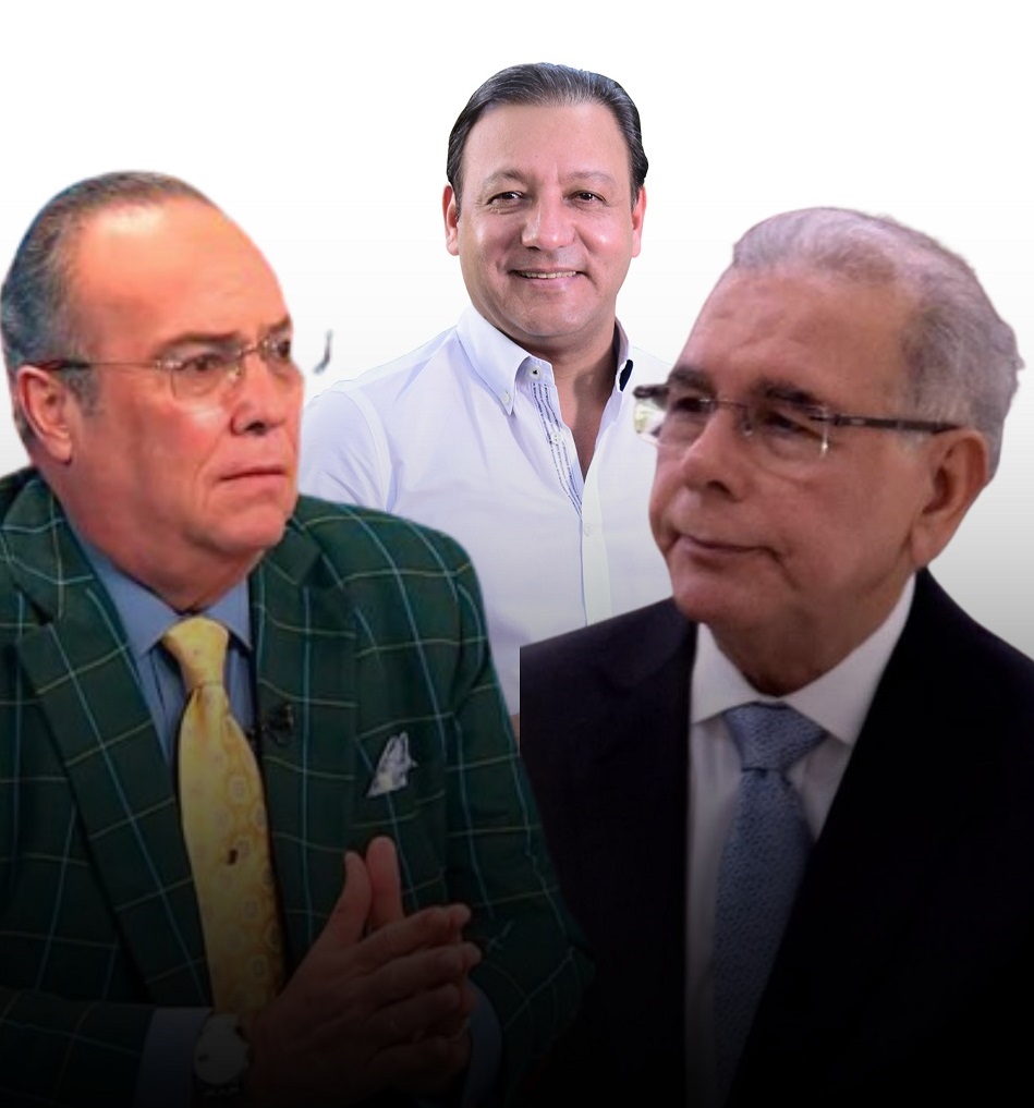 Charlie Mariotti, Abel Martínez y Danilo Medina.