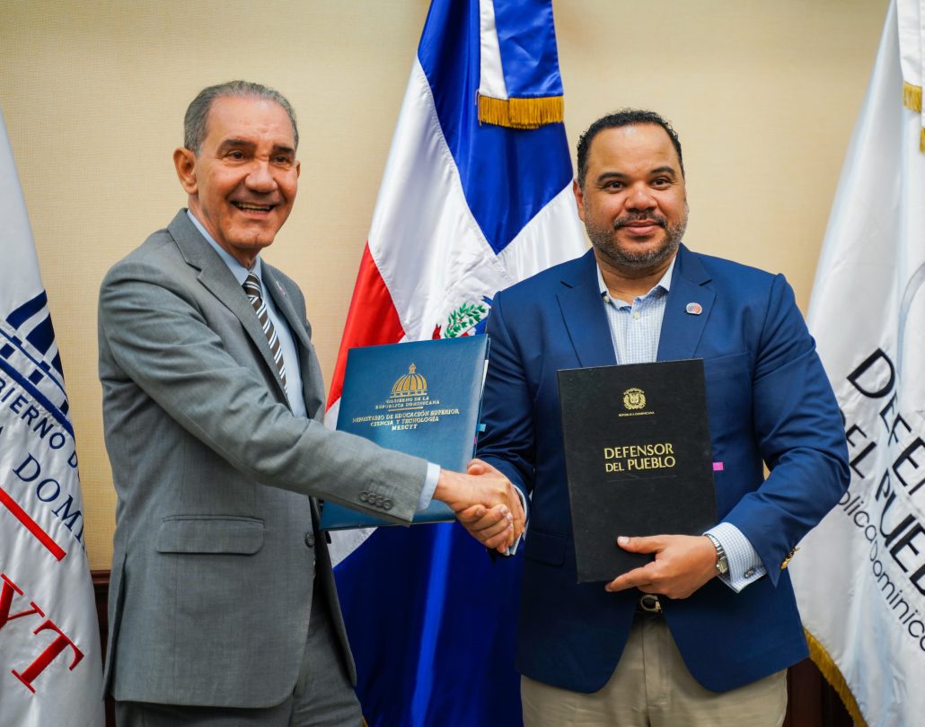 MESCYT y Defensor del Pueblo crean condiciones para buscan promover la investigación universitaria