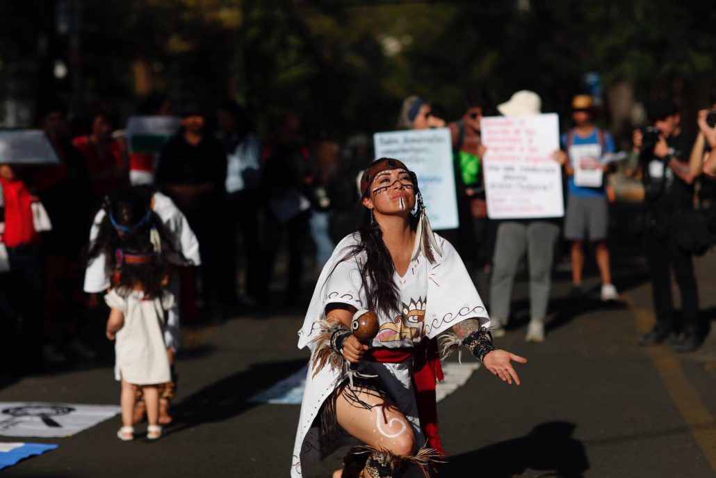 Manifestantes en el sur de México piden "alto al genocidio palestino”