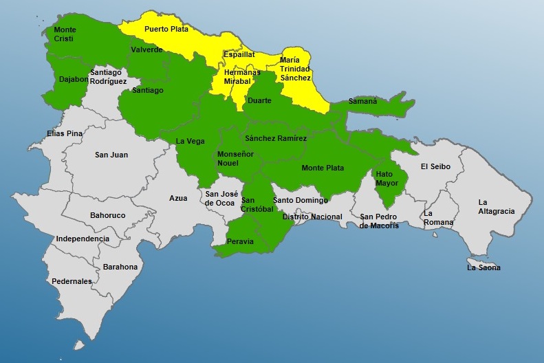 17 provincias en alerta