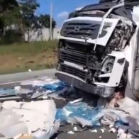 Reportan accidente de tránsito en la Circunvalación Santo Domingo, próximo a la Autovía de Samaná