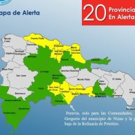 Suben a 20 las provincias en alerta por lluvias