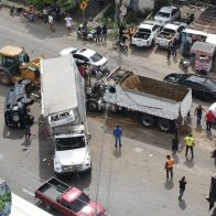 911 coordina asistencia a afectados de accidente de tránsito en Santiago