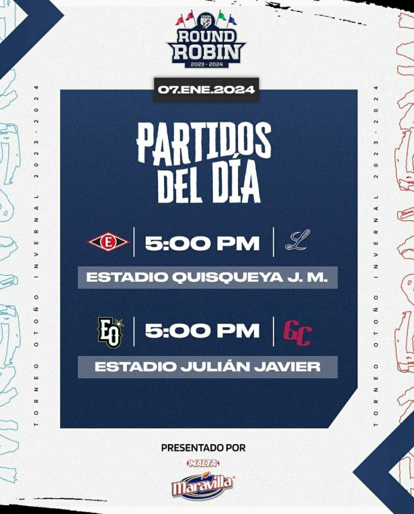 Calendario para este domingo en el Round Robin