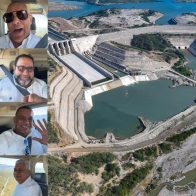 ¡En helicóptero! Senadores se trasladan a Barahona para la inauguración de presa Monte Grande