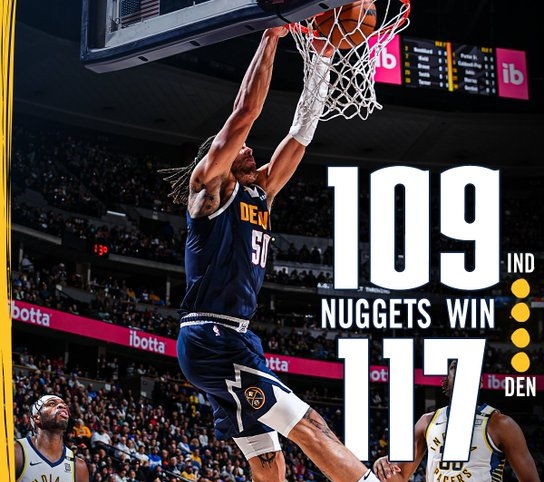 117-109 Nuggets entregan el anillo a Bruce Brown y doblegan a los Pacers