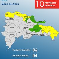 El COE amplía a 10 las provincias en alerta por lluvias