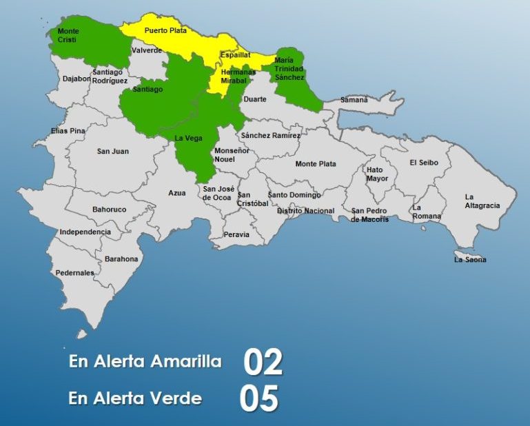 COE incrementa a siete las provincias en alerta