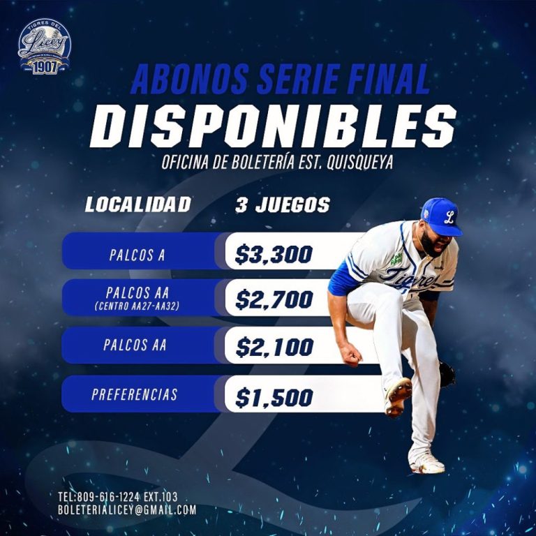 Licey anuncia precios de los abonos para la final 2023-2024 11 | Noticias de hoy en República Dominicana abonosfinal | Noticias de hoy en De Último Minuto